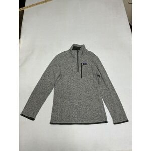 Patagonia Kids Better Sweater Gray 1/4 Zip Fleece Pullover Size 12 L
